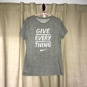 A Dri-fit Nike shirt that’s great for working out.